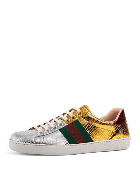 gucci baby ace vl sneakers|Gucci ace metallic snakeskin sneakers.